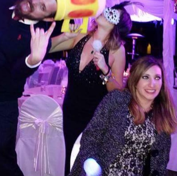 Long black night dress with silver sequins & beads - Picture 5 of 6